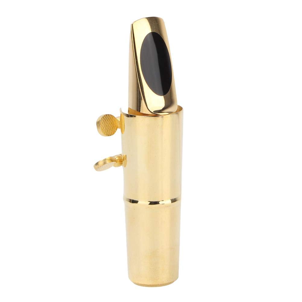 RiToEasysports Boquilla de Metal de saxofón, Boquilla de saxofón Tenor con Almohadillas de Tapa Juego de boquillas de saxofón 5C 6C(6C #)
