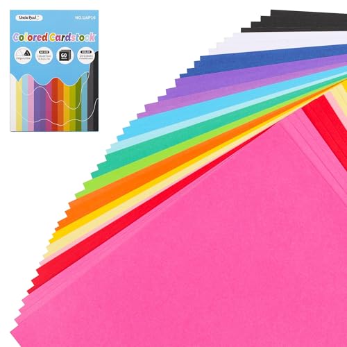 60 hojas de cartulina de colores - A4 8.3 x 11.7 pulgadas / 15 colores 85Ib 230gsm 21x29.7cm Papel para bricolaje Arte Papel Manualidades Scrapbook Decoraciones creativas UAP16