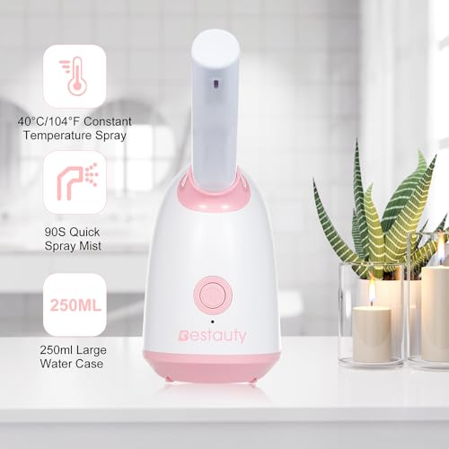 Bestauty Facial Steamer - Ionic Face Steamer with 360° Rotatable Sprayer for Deep Cleaning, 104℉ Constant Temperature Spray for Salon Facial Experience Portable Home Skin Care - Image 5