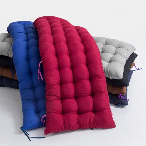 Coussin de banc avec attaches pour extérieur, balancelle, chaise terrasse, 2 ou 3 places, rembourrage long en coton touffeté, pour intérieur et banc, baie vitrée, mobilier en palette (120 x 50 cm,