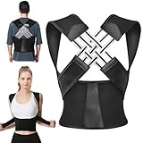 Keysun Haltungskorrektur, Haltungstrainer für Frauen Männer, Verstellbare Rücken Geradehalter, Atmungsaktive Schultergurt Rückengurt Rückenstütze für Rücken Hals und Schulter (M)