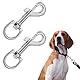 2 Stück Karabiner für Hundeleine, Wirbelkarabiner Edelstahl für Hundeleinen, Karabiner-Haken mit Drehgelenk für Hunde-Leine, Karabiner Drehgelenk für Schlüsselbunde und Haustierzubehör