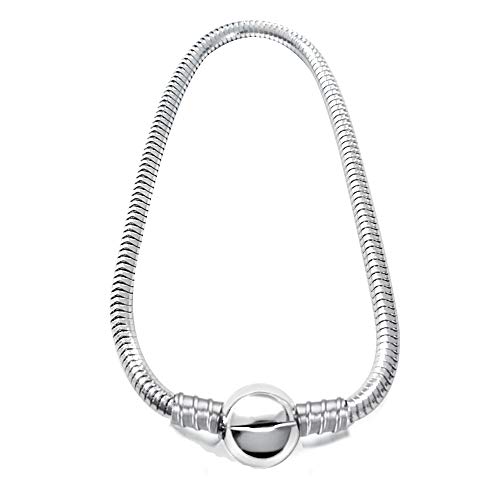 JMQJewelry Love Friend Family Snake Chain Bracelet 19cm 7.48in Charms Bead Lobster Clasp for Women Girls Men Grandmother Grandma Jewelry