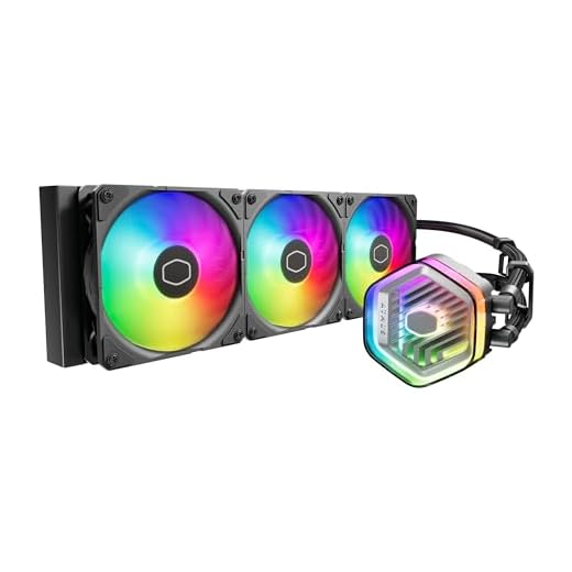 Cooler Master 360 Atmos High Performance Close-Loop AIO Liquid Cooler, R9|i9 Dual Chamber Pump, Customize Cover, Sickleflow Edge PWM, aRGB Lighting, AMD Ryzen AM5|4, Intel LGA 1851|1700 Platform