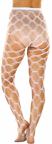Image of ToBeInStyle Women's Large Mesh Fishnet Patterned Pantyhose Tights