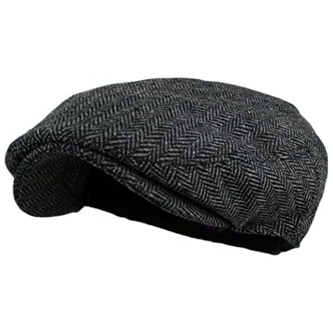 Men's Herringbone Tweed Newsboy Hat Cover
