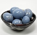 Blue Angelite Cabochon Pebble Natural Polished Angel Stone Crystal Angelic Mineral Cab from Peru -...