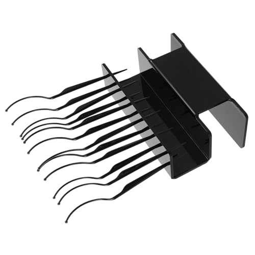 POPETPOP Soporte de Exhibición de Pestañas Postizas Negro con Varillas Curvas Organizador de Extensiones de Pestañas para Profesionales Soporte Estable para Almacenamiento y Exhibición de