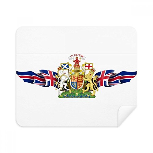 UK National Emblem Country Symbol Cleaning Cloth Screen Cleaner 2pcs Suede Fabric
