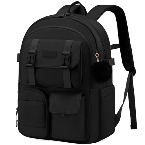 LOVEVOOK School Backpack for Teen Girls, Student Backpack Purse for 8-16 Teenage, Cute Kid Bookbag with Large Cup Holder, Back to School Backpacks Fit 15.6 Inch Laptop, Large College Travel Bag Gift