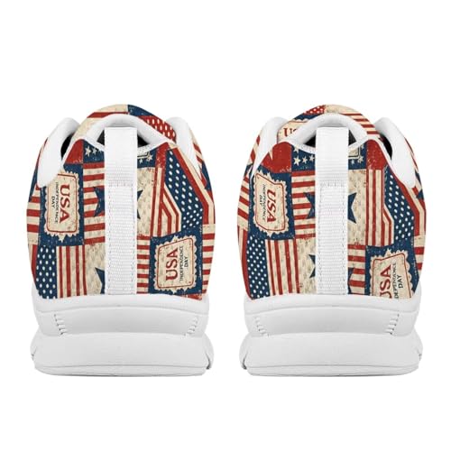 Image of GIFTPUZZ Mens Lace Up Athletic Trainers Running Sneakers Wedge Breathable Gym Lightweight Sports Tennis Shoes