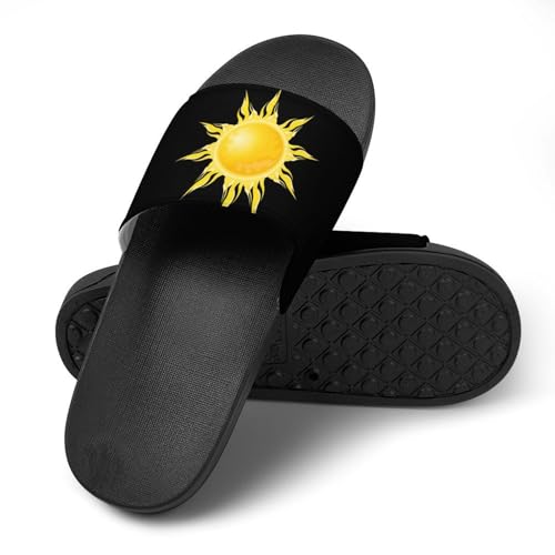 Cartoon Sun Sunshine Men's Bathroom Slippers Shower Indoor Home Beach Outdoor Shoes for Women4