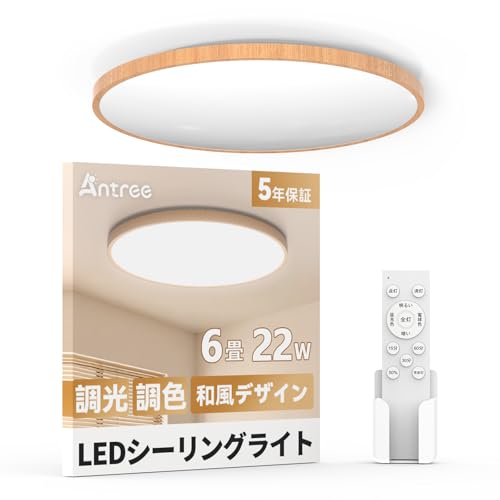 Antree LEDV[OCg 6 22W 3000LM d铔 F afUC VƖ ȃGl&ڂɗDƖ V dC Ceiling Light a/Q//rO//Lb`/LɍœK (ԊORt
