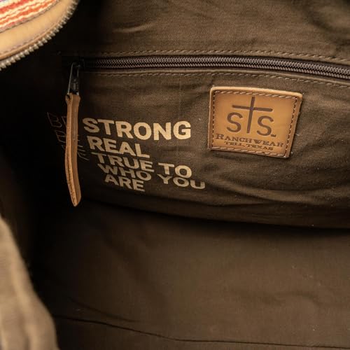 STS Ranchwear Women's Ranchwear Chaynee Valley Serape Leather, Adjustable Shoulder Strap Duffle Bag, 34144, Multicolor4