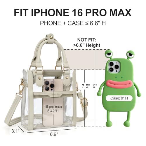 Image of PACKISM Clear Bag for Stadium Events - Clear Purses for Women Transparent Crossbody Messenger Bag for Concerts Game Day