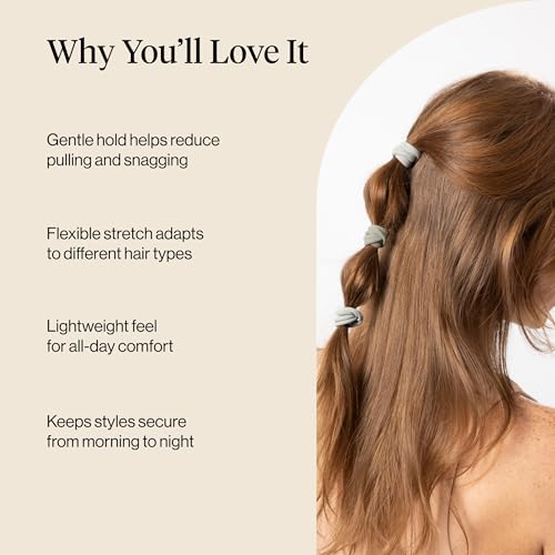 Kitsch Nylon Hair Ties No Damage - Stretchable Bands for All-Day Hold, 20 Pcs - image 3