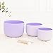 Hye-eun Purple Crystal Singing Bowls Set of 3, 432hz 8