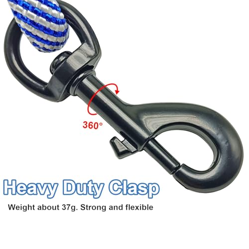 Image of MayPaw Heavy Duty Rope Dog Leash, 1 /2 inch x 6FT Blue Nylon Pet Training Leash, Soft Padded Handle Thick Lead Leash for Large Medium Dogs (1 /2 inch 6ft, Blue)