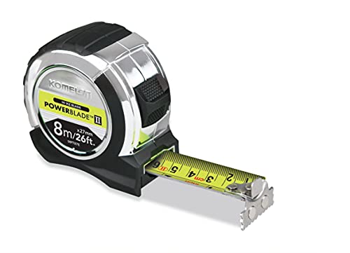 Komelon MPT826E PowerBlade Tape 8m / 26ft (Width 27mm), Multi, 8m/26ft 1 Komelon MPT826E PowerBlade Tape 8m / 26ft (Width 27mm), Multi, 8m/26ft