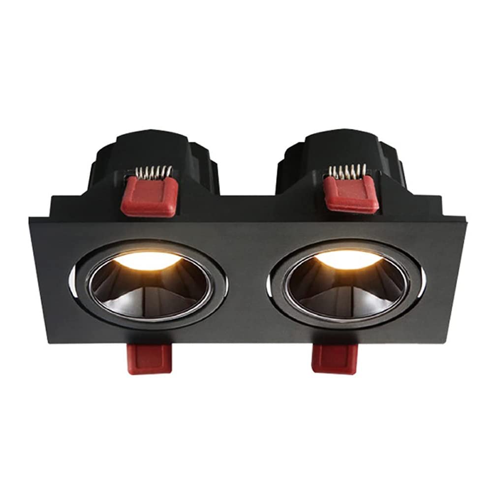 Podwójna Głowica Lampy Led Z Czarną Gałką Oczną 7W, Prostokątne Reflektory Retrofitowe 12W, Panel Sufitowy Cob, Zestaw Do Konwersji Oświetlenia Dyskowego, Temperatu,7w-4000k
