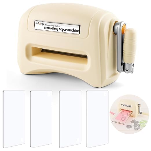 Mini ręczna maszyna do wykrawania i wytłaczania z 2 parami małych podkładek tnących do wykrawania, wytłaczania kart papierowych, rękodzieła, wykrojników, albumów fotograficznych, dekoracyjne