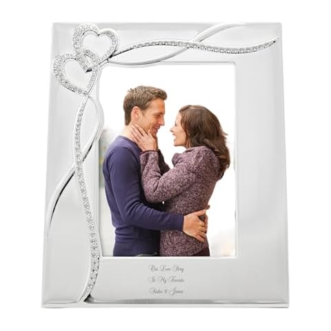 THINGS REMEMBERED Engraved Intertwined Heart 5" x 7" Picture Frame (Free Customization) Cover