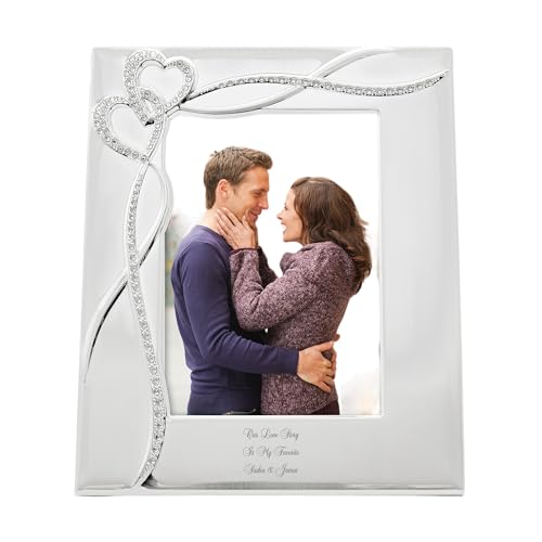 THINGS REMEMBERED Engraved Intertwined Heart 5' x 7' Picture Frame (Free Customization)