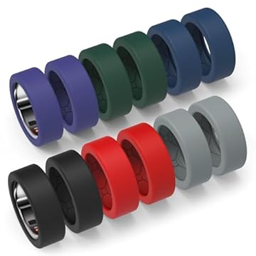 YWXTW [Pacote com 12 capas para anel Oura Ring 3/4/Samsung Ring/anel ultrahumano, [Design antiderrapante atualizado] Protetor de anel de silicone com textura rômbica antirarranhões para