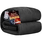 Housecover シンサレート毛布 シングル 冬用 【宇宙服調温中綿・3Mシンサレート使用】五層構造 厚手 蓄熱保温 両面使える リバーシブル 襟付き 2枚合わせ 掛け毛布 フランネル 超極細繊維 吸湿発熱 保温 軽量 毛抜けない 静電気防止 洗える 140×200cm ブラック