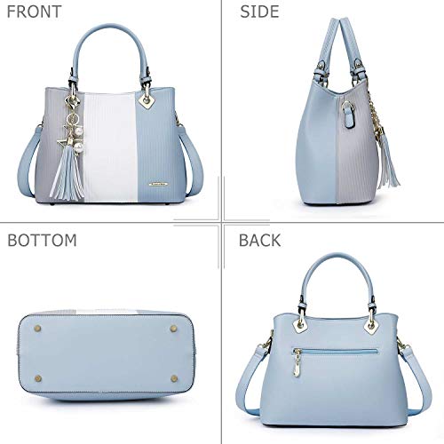 Image of Pomelo Best Purses and Handbags for Women with Multiple Pockets, Leather Top Handle Satchel Fashion Tote Shoulder Bags Ladies