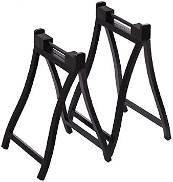 LANDTOM Professional A-Style Portable and Easy Travelling type Guzheng Stand made of Solid Wood Ebony- Black...