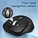 CITLLA Wireless Bluetooth Mouse (USB + BT1 + BT2), Full Size, 4-Way Scrolling, Multi-Device Silent Mouse for Computer, Laptop, iPad, MacBook (Black)