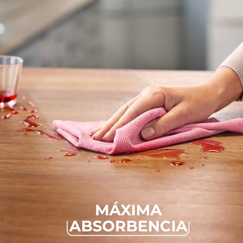 Vileda Actifibre Soft I Pack de 10 Bayetas 100% Microfibra | Limpieza Profunda | Alta Absorción y Sin Rayas | para Superficies Lisas - imagen 5