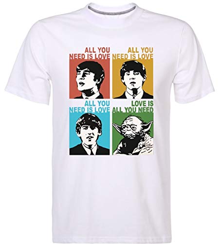 Love Is All You Need T-Shirt Beatles Yoda Combo Funny Inspired Design Men's tee