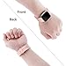Wepro Band Compatible with Fitbit Versa 2 Bands for Women Men, Soft Band Compatible with Fitbit Versa Bands, Sport Waterproof Breathable Replacement Wristbands Strap for Versa Lite, Small, Pink Sand