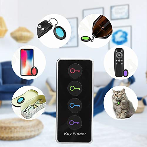 Key Finders,Remote Finder Wireless Item Rf Locator Make Noise 1 Rf Transmitter 4 Receivers Anti Lost Tag Key Wallet Pet Smart Tracker for Finding Pet Wallet and Key - Image 2