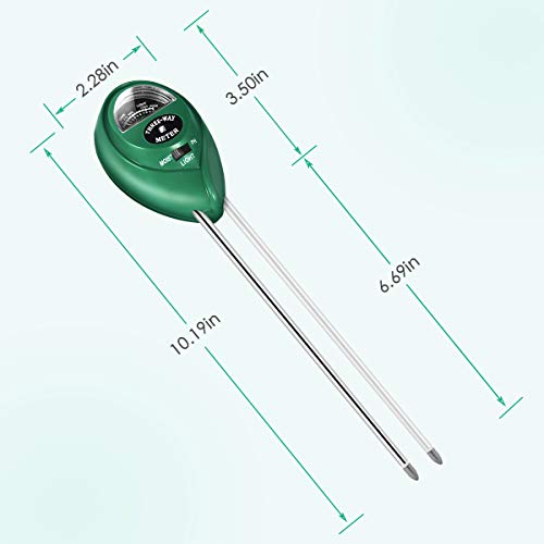 image for Safe2m Soil pH Meter, 3-in-1 Soil Tester Kits with Moisture, Moisture 