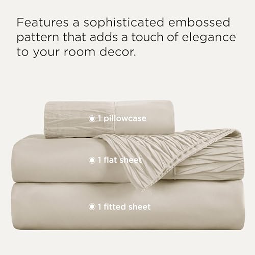 Image of Bedsure Twin Sheets Set - 3 Pieces Soft Twin Bed Sheets - Breathable & Cooling - Hotel Luxury - Easy Care Polyester Microfiber Bedding for Women, Men, Linen