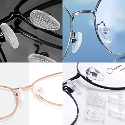Gogiftgo Eyeglass Repair Kit, Eyeglasses Nose Pads, Silicone Nose Pads For Eyeglasses, Glasses Replacement Repair Tools Kit, Slip-On Nose Pad With Screws, Screwdrivers, Tweezer And Cleaning Cloth #TOP3