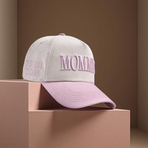Image of Mommin Trucker Hat,Vintage Two-Tone Women's Baseball Cap with Mama Hat Mothers Day Great Gifts for Mom Wife Stepmom