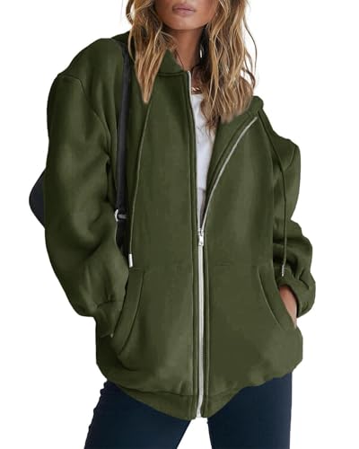 Image of PRETTYGARDEN Women's 2026 Spring Zip Up Y2K Hoodies Casual Long Sleeve Sweatshirts Fall Winter Track Jackets with Pockets