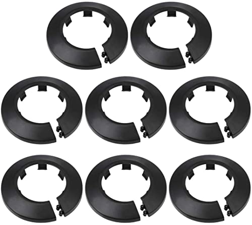 XYWHPGV 40-41mm Pipe Cover Decoration PP Radiator Escutcheon Water Pipe Wall Cover Black 8 Pcs(9417d 4f343 b3110 e7d7a 57349 640a0