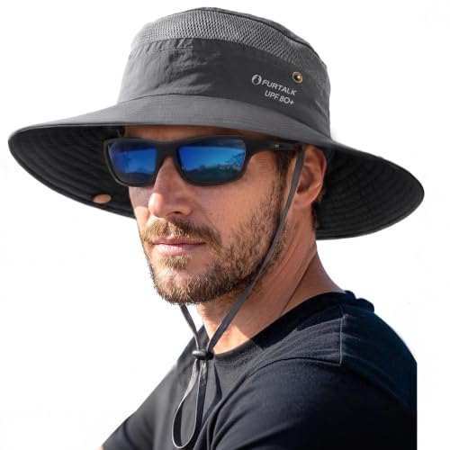FURTALK Sun Hats for Men Women UPF Sun Protection Breathable Wide Brim