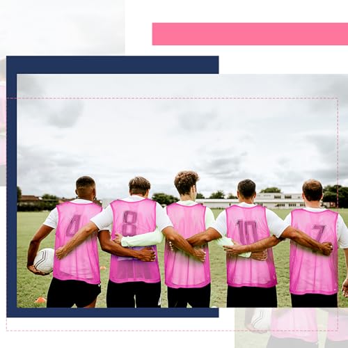 Image of Boyiee Pinnies Scrimmage Vests, Youth Pinnies Nylon Mesh Team Practice Jersey for Sports Basketball Soccer Football