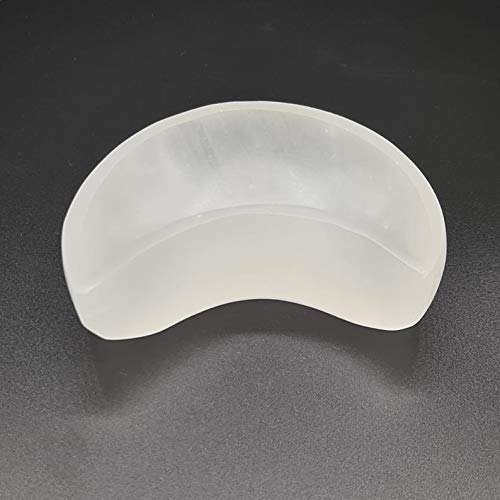 Selenite Bowl (Hexagon, Oval, Moon) Cleansing Bowl, Cleansing, Charging, Meditation, Energy, Crystal, Healing (Moon) - Image 3