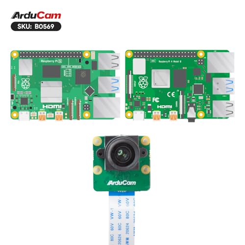 Image of Arducam for Raspberry Pi Camera, 4K IMX415 Low Light Camera Module with M12 Lens, 15-15pin, 15-22pin Ribbon Cable Included