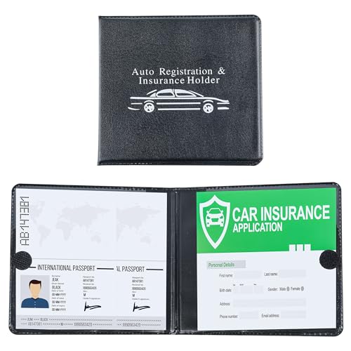 Pacific Mailer Auto Registration and Insurance Card Holder 2 Packs Car Document ID Holder Glove Box...