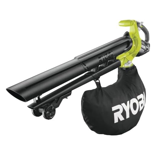 RYOBI - Souffleur aspiro-broyeur sans fil 18 Volts ONE+, Brushless - 201km/h (livré sans batterie) - OBV18