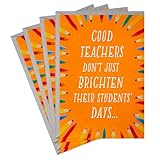 Hallmark Teacher Appreciation Cards, Good Teachers Brighten Futures (4 Cards with Envelopes)