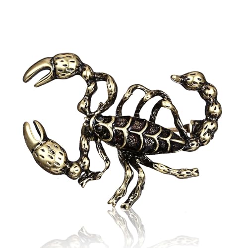 Wendalern Escorpión Esmalte Pin Gótico Escorpión Broche De Insectos Personalidad Ramillete Ramillete Solapa Pin Bufanda Chal Decoración Accesorios Para Mujeres Hombres